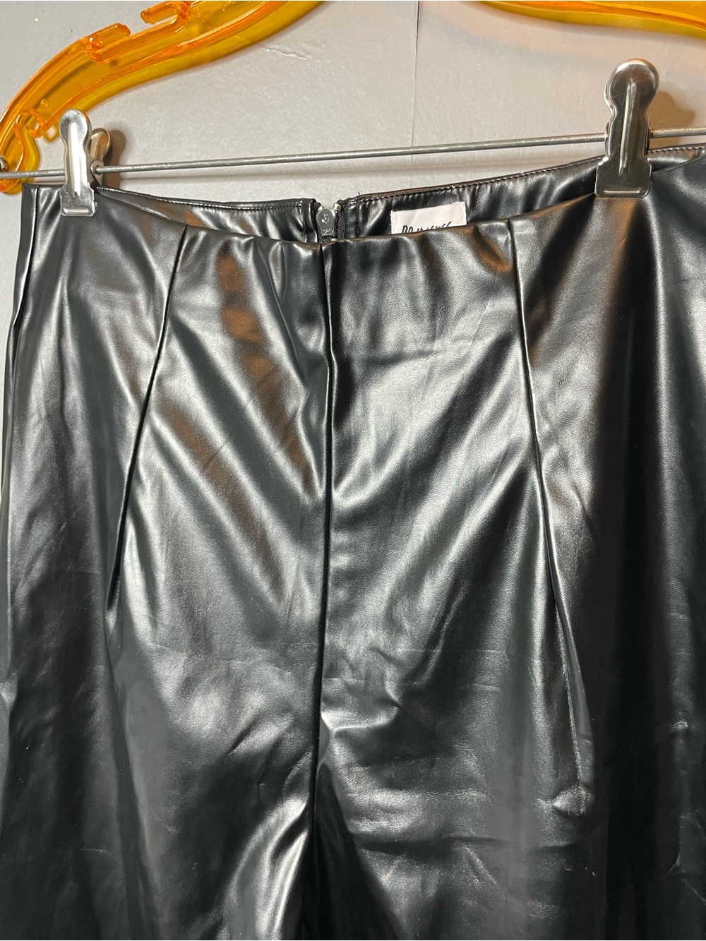 Princess Polly Faux Leather Pants US 8 Black womens skinny - Picture 3 of 11